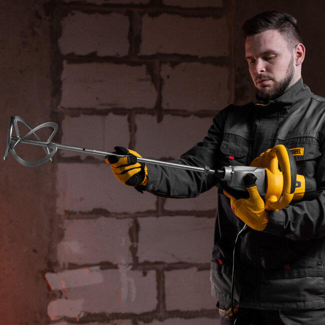 Миксер строительный EM-1-1220, 1220 Вт, 0-480/0-800 об/мин Denzel в Казани