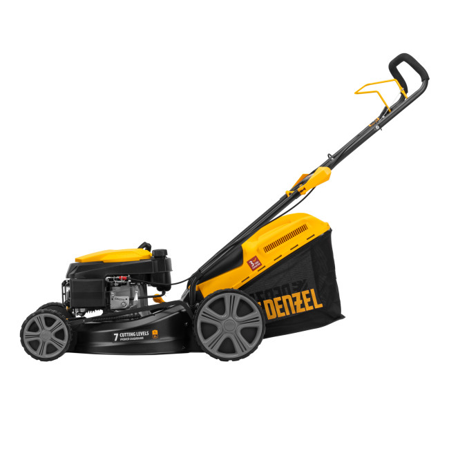 Газонокосилка бензиновая GLD-460, 146 куб.см, ширина 46 см, ручная, 7 уровней, травосборник 50 л Denzel в Казани