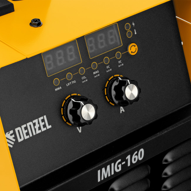 Аппарат инвертор. полуавтомат. cварки IMIG-160 Synergy, 160 А, ПВ 60%, катушка 5 кг Denzel в Казани