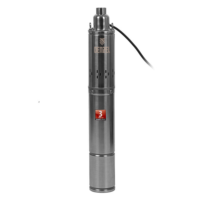 Скважинный насос DWS-4-150, винтовой, диаметр 4", 1300 Вт, 2000 л/ч, напор 150 м Denzel в Казани