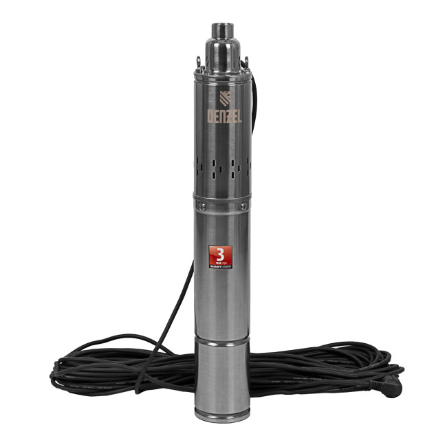 Скважинный насос DWS-4-150, винтовой, диаметр 4", 1300 Вт, 2000 л/ч, напор 150 м Denzel в Казани