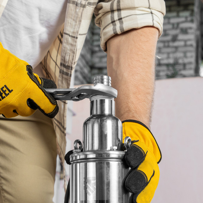 Скважинный насос DWS-4-150, винтовой, диаметр 4", 1300 Вт, 2000 л/ч, напор 150 м Denzel в Казани