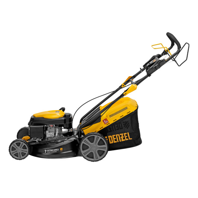 Газонокосилка бензиновая GLD-460SP, 146 куб.см, ширина 46 см, привод 7 уровней, травосборник 50 л Denzel в Казани