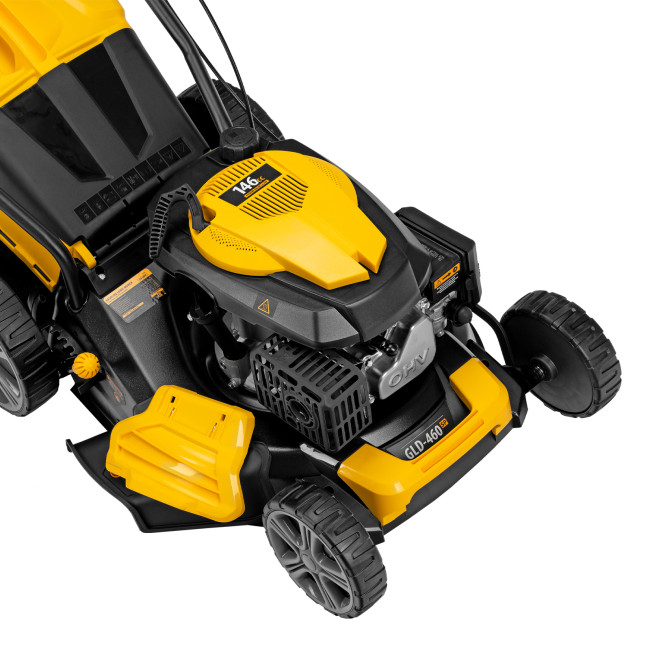 Газонокосилка бензиновая GLD-460SP, 146 куб.см, ширина 46 см, привод 7 уровней, травосборник 50 л Denzel в Казани