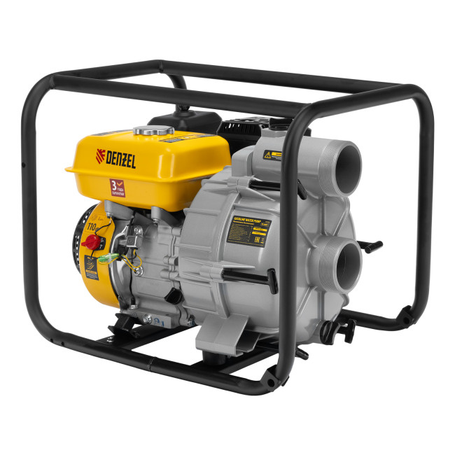Мотопомпа бензиновая для грязной воды PX-80D7, 7 л.с., 3", 1300 л/мин, глуб 8 м,напор 30 м Denzel в Казани