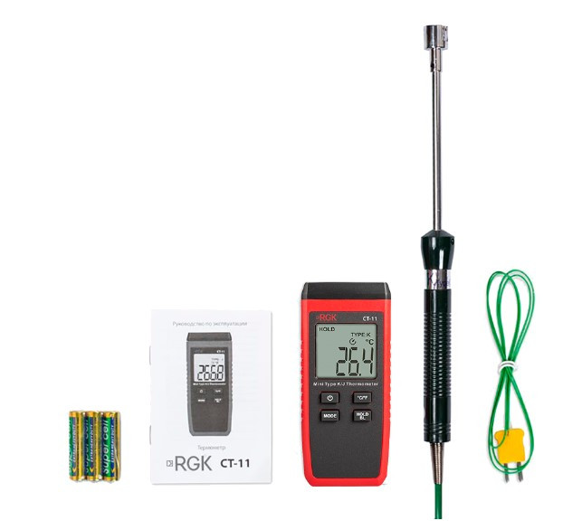 Термометр RGK CT-11 с поверхностным зондом TR-10S с поверкой в Казани