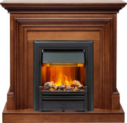 Каминокомплект Bradford - Орех с очагом Brookline Black
