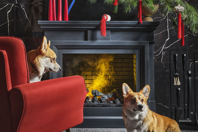 Каминокомплект Coventry - Белый / Кирпич с очагом Cassette 600 NH в Казани