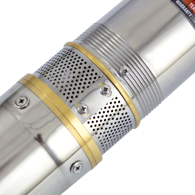 Скважинный насос DWC-4-140, центробежный, диаметр 4", 2000 Вт, 6000 л/ч, напор 140 м Denzel в Казани