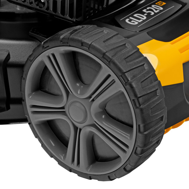 Газонокосилка бензиновая GLD-520SP, 196 куб.см, ширина 52 см, привод, 7 уровней,травосборник 60 л Denzel в Казани