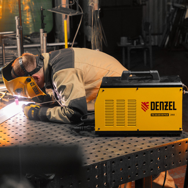 Аппарат инвертор. аргонодуговой сварки ITIG-200 ACDC Mix Pulse, 200 А, ПВ 60% Denzel в Казани