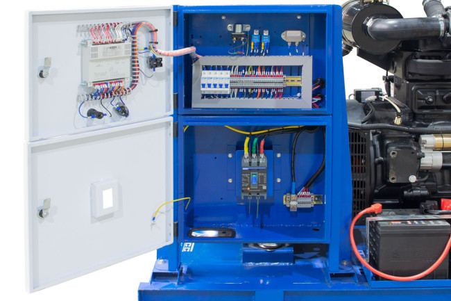 Дизельный генератор ТСС АД-60С-Т400 в погодозащитном кожухе в Казани