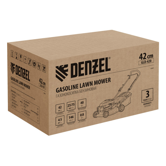 Газонокосилка бензиновая GLD-420, 146 см3, ширина 42 см, 40 л Denzel в Казани Газонокосилка бензиновая GLD-420, 146 см3, ширина 42 см, 40 л Denzel в Казани