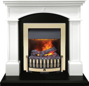 Каминокомплект Langford - Белый с черным с очагом Danville Brass FB2 Каминокомплект Langford - Белый с черным с очагом Danville Brass FB2