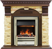 Каминокомплект Dublin - Темный дуб / Сланец с очагом Cavendish