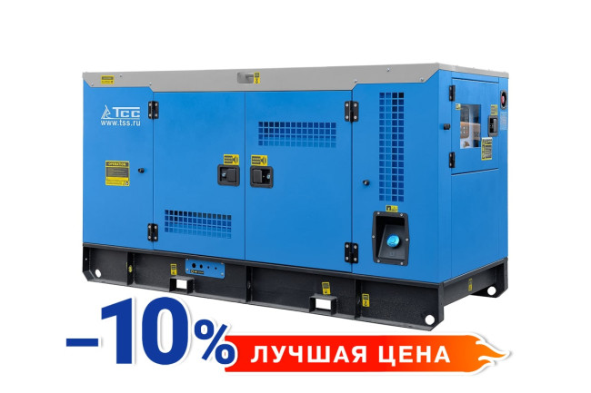Дизельный генератор ТСС АД-20С-Т400 в шумозащитном кожухе в Казани