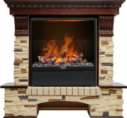 Каминокомплект Pierre Luxe - Темный дуб / Сланец (Высота 1040мм) с очагом Albany