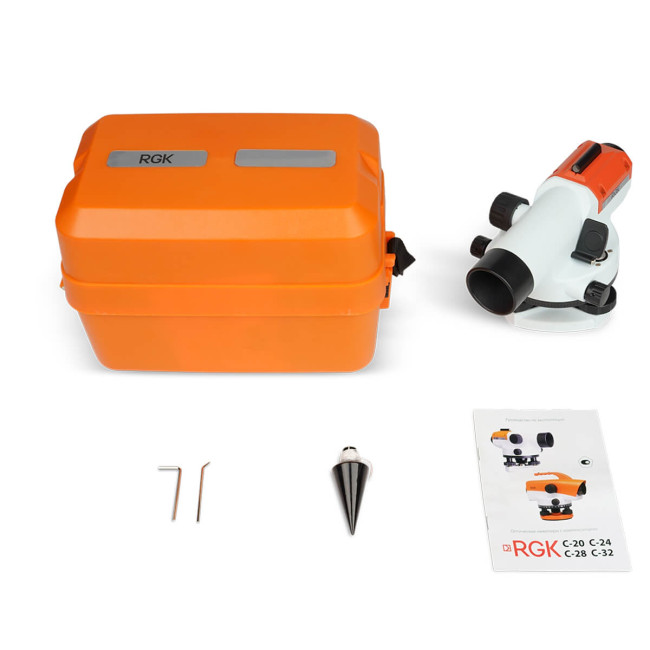 Комплект оптический нивелир RGK C-24 + штатив S6-N + рейка RGK TS-7 в Казани