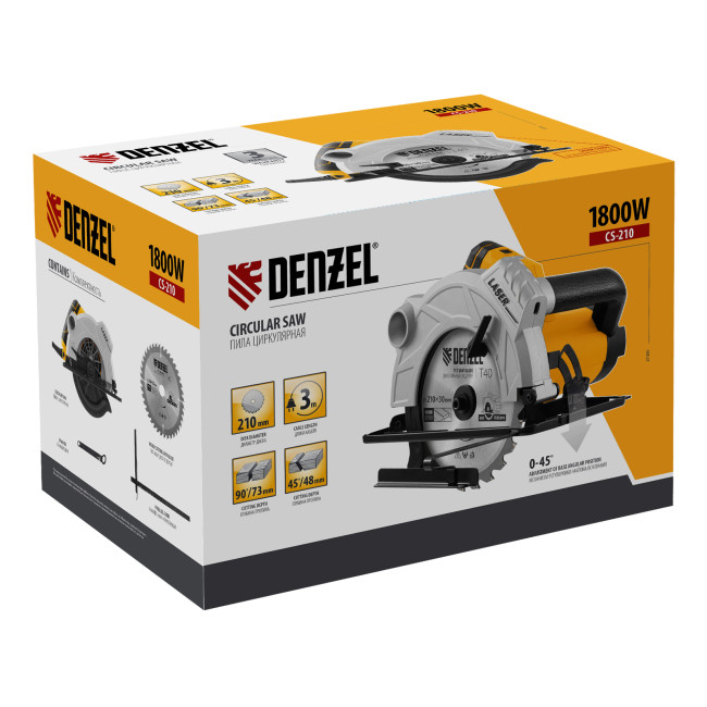 Пила циркулярная CS-210, 1800 Вт, 210 мм Denzel в Казани