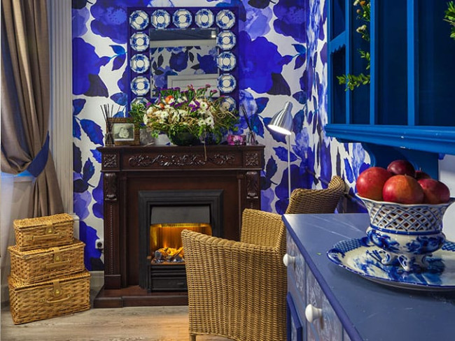 Каминокомплект Neapol - Дуб антик с очагом Danville Antique Brass FB2 в Казани