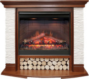 Каминокомплект Country - Орех/Сланец белый с очагом Symphony 26'' DF2608-INT