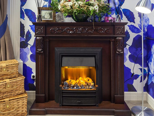 Каминокомплект Neapol - Дуб антик с очагом Danville Black FB2 в Казани Каминокомплект Neapol - Дуб антик с очагом Danville Black FB2 в Казани