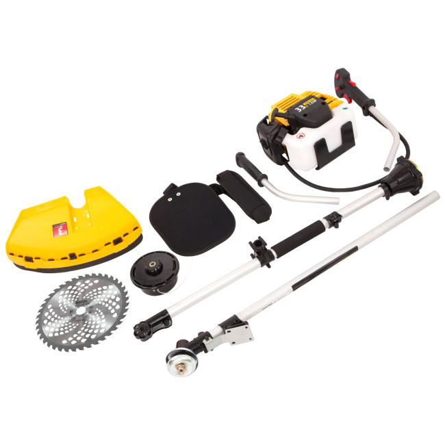 Триммер бензиновый DT 33S, 33 см3, 1.8 л. с, разъемная штанга, состоит из 2 частей Denzel в Казани