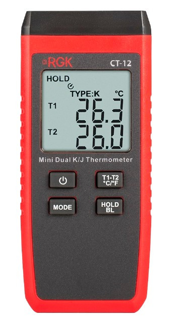 Термометр RGK CT-12 с зондом температуры воздуха TR-10A и поверхностным зондом TR-10S с поверкой в Казани