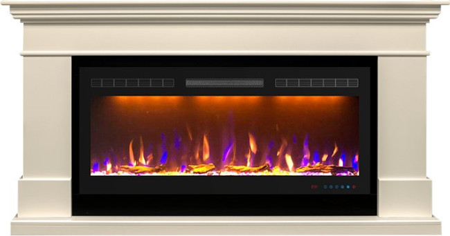 Каминокомплект California  - Слоновая кость (Высота 860) с очагом Crystal 40 RF в Казани
