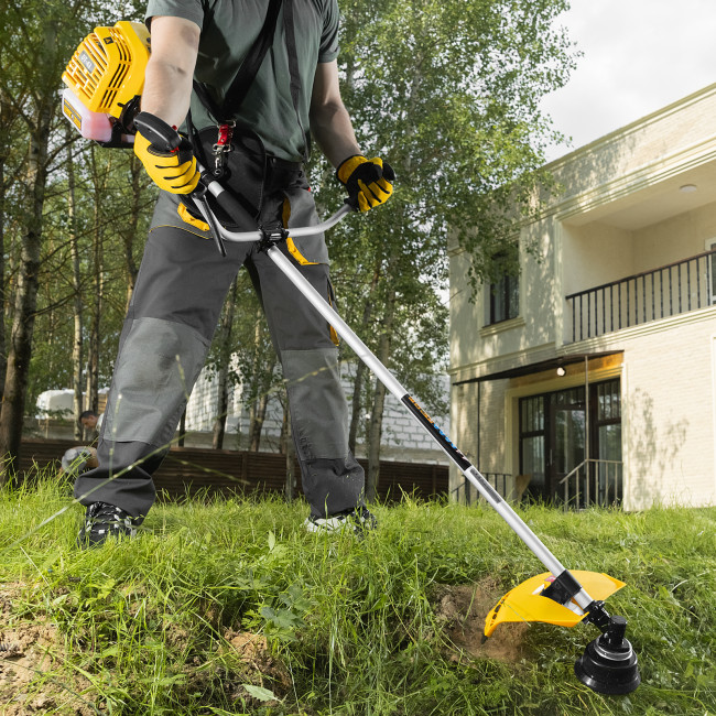 Триммер бензиновый DT 43, 43 см3, 2.5 л. с, неразъемная штанга, состоит из 2 частей Denzel в Казани