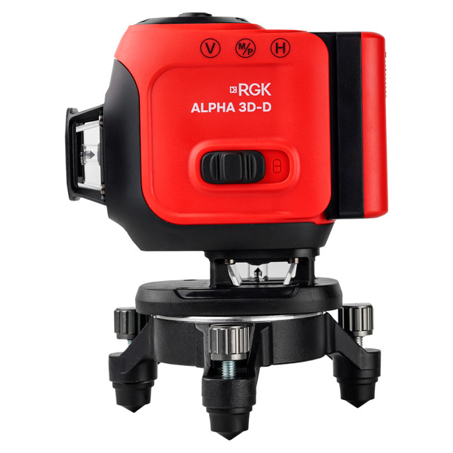 Лазерный уровень RGK ALPHA 3D-D с зелёным лучом в Казани