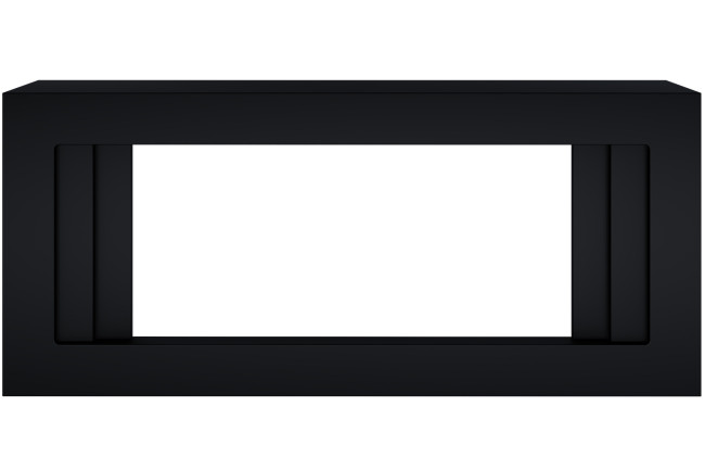 Каминокомплект Line 42 CRM (санд блэк) (Разборный) - Матовый черный с очагом Vision 42 LED в Казани