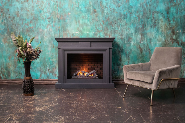 Каминокомплект Coventry - Серый графит / Кирпич с очагом Cassette 600 NH в Казани Каминокомплект Coventry - Серый графит / Кирпич с очагом Cassette 600 NH в Казани