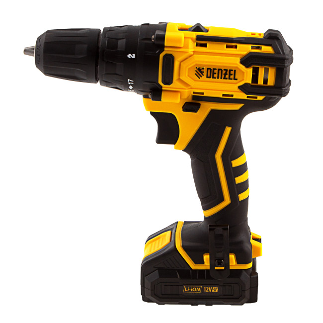 Дрель-шуруповерт аккумуляторная CDL-12-01CB, Li-Ion, 12 В, 1 акк. Denzel в Казани Дрель-шуруповерт аккумуляторная CDL-12-01CB, Li-Ion, 12 В, 1 акк. Denzel в Казани