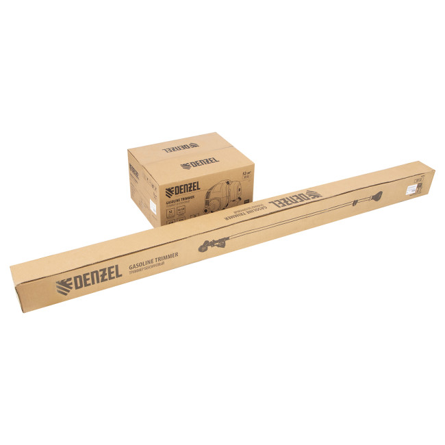 Триммер бензиновый DT 52, 52 см3, 3 л. с, неразъемная штанга, состоит из 2 частей Denzel в Казани