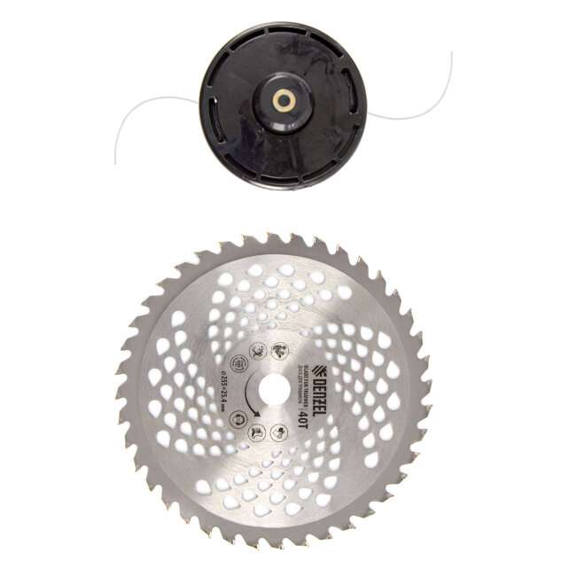 Триммер бензиновый DT 52S, 52 см3, 3 л. с, разъемная штанга, состоит из 2 частей Denzel в Казани