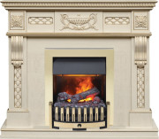 Каминокомплект Corsica - Слоновая кость с патиной (Ширина 1100) с очагом Danville Brass FB2