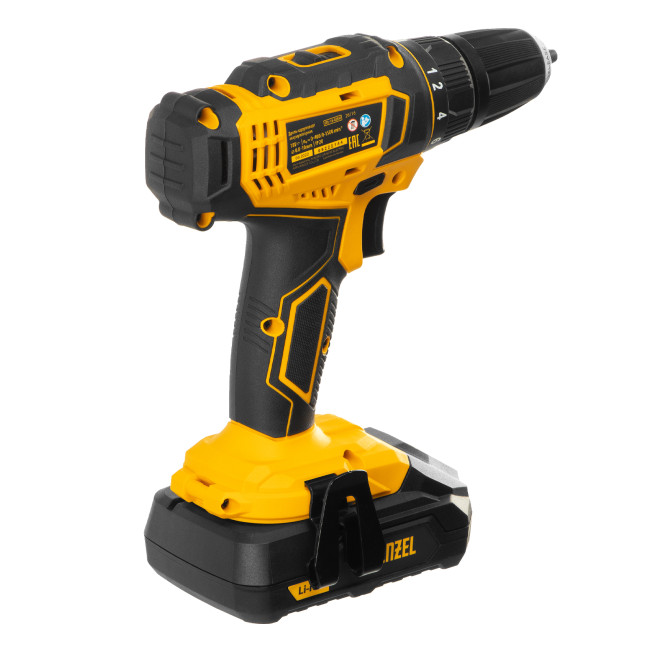 Дрель-шуруповерт аккумуляторная CDL-18-02BM, Li-Ion, 18 В, 2 аккумулятор Denzel в Казани Дрель-шуруповерт аккумуляторная CDL-18-02BM, Li-Ion, 18 В, 2 аккумулятор Denzel в Казани