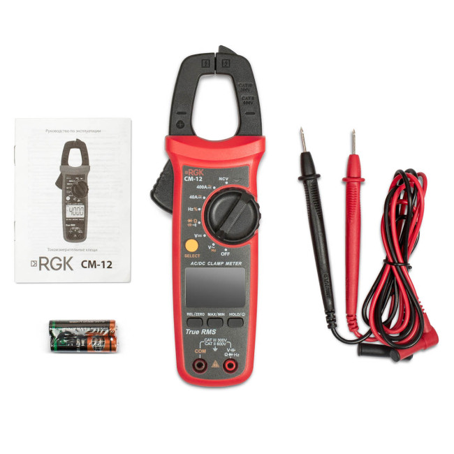 Токовые клещи RGK CM-12 с поверкой в Казани