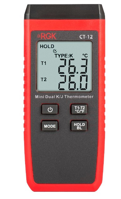 Термометр RGK CT-12 с зондом температуры воздуха TR-10A, поверхностным зондом TR-10S и погружным зондом температуры TR-10W в Казани
