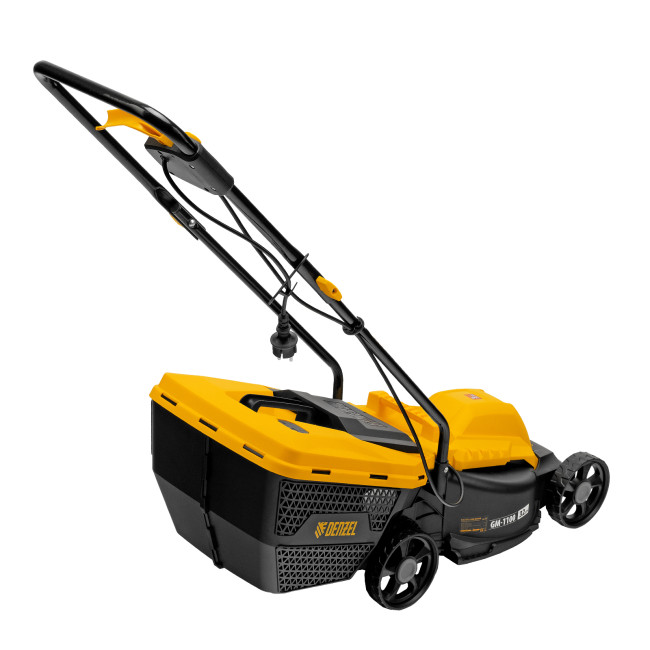 Газонокосилка электрическая GM-1100, 1100 Вт, шир. 32 см, 3 уров., травосб. 30 л Denzel в Казани