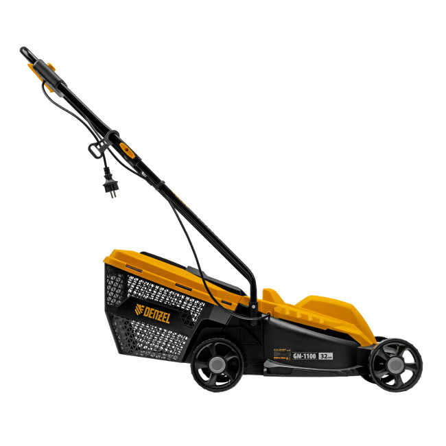 Газонокосилка электрическая GM-1100, 1100 Вт, шир. 32 см, 3 уров., травосб. 30 л Denzel в Казани