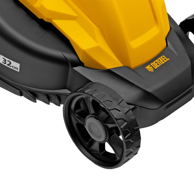 Газонокосилка электрическая GM-1100, 1100 Вт, шир. 32 см, 3 уров., травосб. 30 л Denzel в Казани