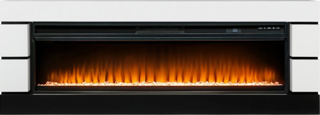Каминокомплект Modern 60 SFT (Разборный) - Белый с черным с очагом Vision 60 LED в Казани