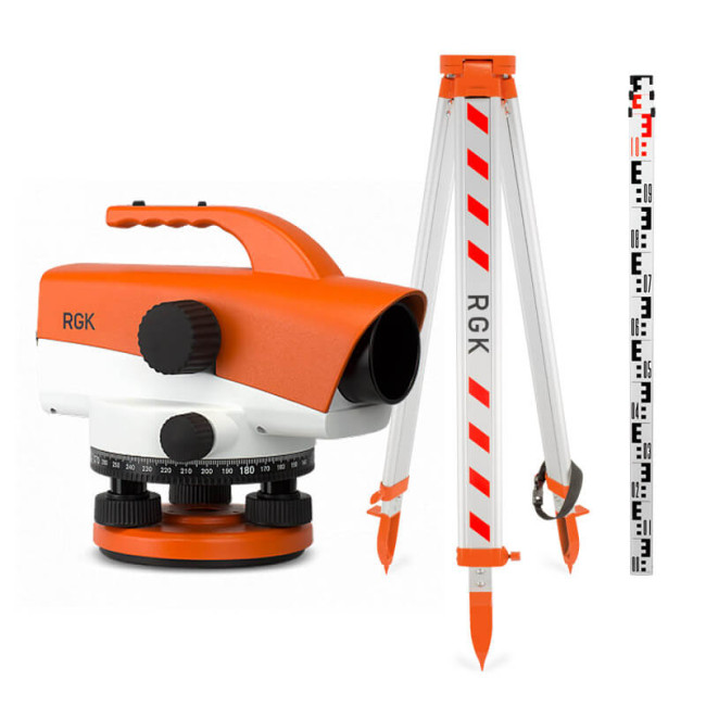 Комплект оптический нивелир RGK C-32 + штатив S6-N + рейка RGK TS-7 в Казани