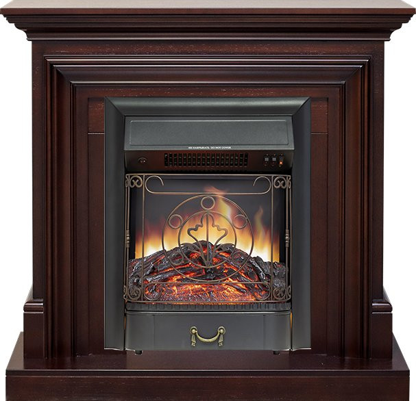 Каминокомплект Bradford - Темный дуб с очагом Majestic FX Black в Казани