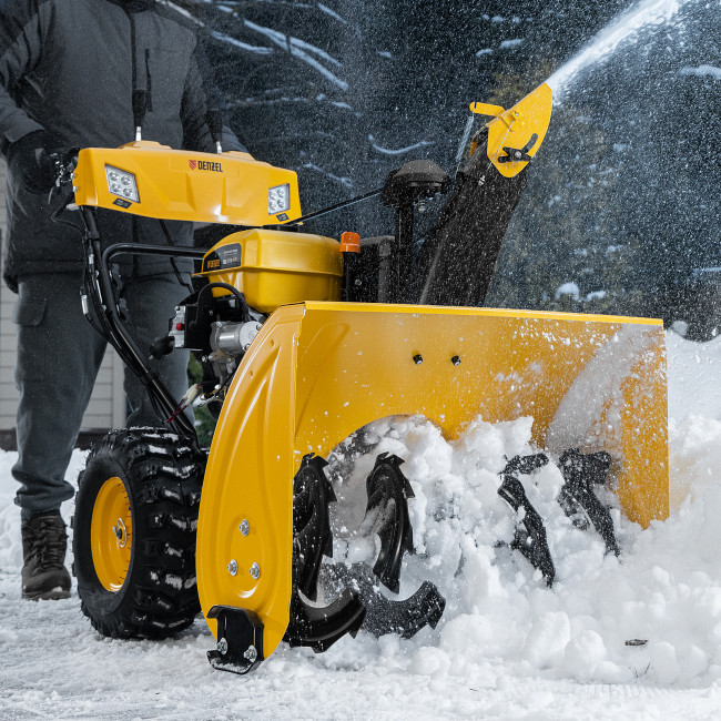 Бензиновая снегоуборочная машина SBL 711D PRO, 302cc, эл.старт, фара, обогрев, блок. дифф. Denzel в Казани Бензиновая снегоуборочная машина SBL 711D PRO, 302cc, эл.старт, фара, обогрев, блок. дифф. Denzel в Казани