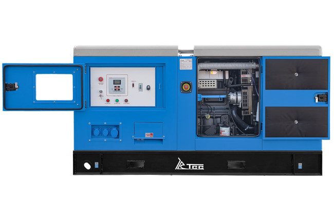 Дизельный генератор ТСС АД-24С-Т400-1РКМ11 в шумозащитном кожухе в Казани