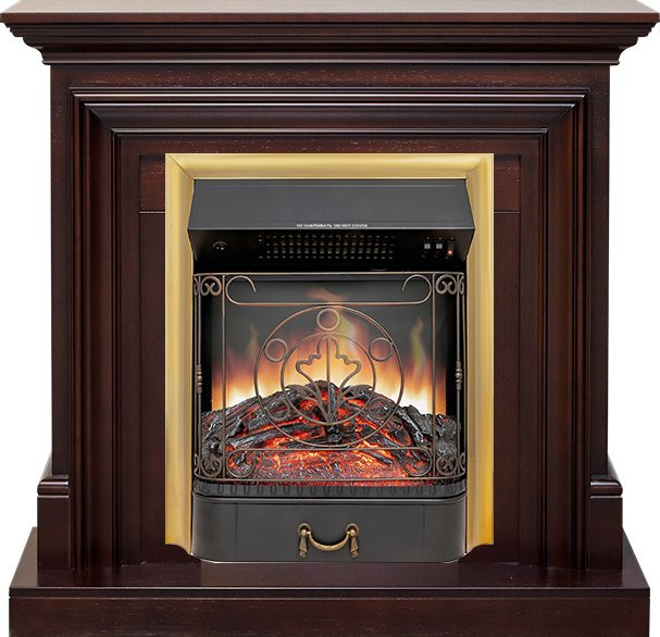 Каминокомплект Bradford - Темный дуб с очагом Majestic FX Brass в Казани
