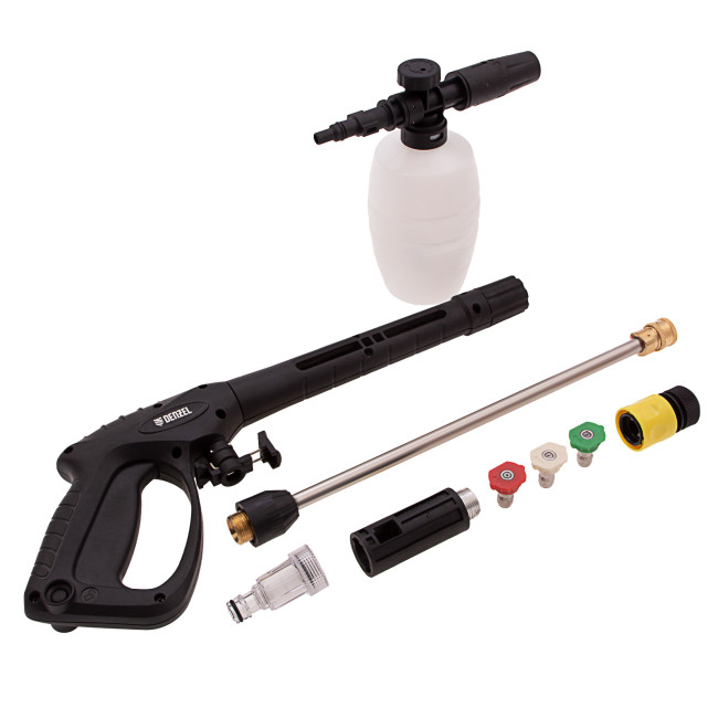 Моечная машина высокого давления R-180i, 2400 Вт, 180 бар, 7.5 л/мин, асинхронный двигатель Denzel в Казани Моечная машина высокого давления R-180i, 2400 Вт, 180 бар, 7.5 л/мин, асинхронный двигатель Denzel в Казани